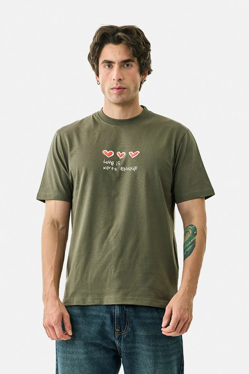 سنيتش تيشيرت قطني % بقصة عادية مطبوع